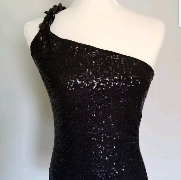 Cache Tops - Cache One Shoulder Sequin Sexy Top Size Small